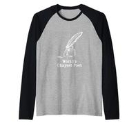 Poeta más Bueno del Mundo Escritor Divertido Poetcore Camiseta Manga Raglan