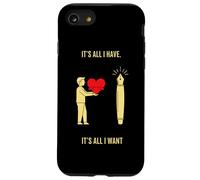 Poeta Ofreciendo Corazón a Bolígrafo Iluminado Diseño Minimalista Carcasa para iPhone SE (2020) / 7/8