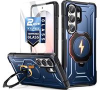 Poetic Funda para Galaxy S26 Ultra | Soporte de anillo magnético giratorio de 360° | Compatible con MagSafe | Cubierta de protección de grado militar a prueba de caídas | 2 protectores de pantalla de