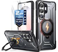 Poetic Funda para Galaxy S26 Ultra | Soporte de anillo magnético giratorio de 360° | Compatible con MagSafe | Cubierta de protección de grado militar a prueba de caídas | 2 protectores de pantalla de