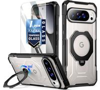 Poetic Funda para Pixel 10 Pro XL | Cubierta de protección de Grado Militar a Prueba de caídas | Soporte de Anillo magnético Giratorio de 360° | Protector de Pantalla de Vidrio Templado | Compatible