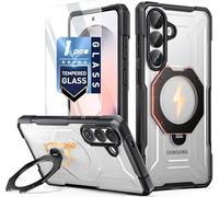 Poetic Funda para Samsung Galaxy S26 | Soporte de anillo magnético giratorio de 360° | Compatible con MagSafe | Cubierta de protección de grado militar a prueba de caídas | Protector de pantalla de