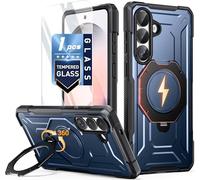 Poetic Funda para Samsung Galaxy S26 | Soporte de anillo magnético giratorio de 360° | Compatible con MagSafe | Cubierta de protección de grado militar a prueba de caídas | Protector de pantalla de