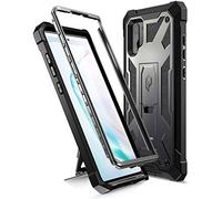 Poetic Galaxy Note 10+ Plus 5G Funda, Cubierta Protectora Doble a Prueba de Golpes, Protector Incorporado en la Pantalla, Serie Spartan Funda para Samsung Galaxy Note 10+ Plus 5G, Pistola de Metal