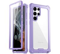 Poetic Guardian - Funda Compatible con Galaxy S22 Ultra 5G de 6.8 Pulgadas, Protector de Pantalla Integrado Que Funciona con identificación de Huellas Dactilares, híbrido de Cuerpo Completo a Prueba