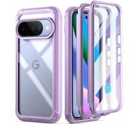 Poetic Guardian - Funda para Google Pixel 10/10 Pro 5G, protector de pantalla integrado [funciona con identificación de huellas dactilares], [2 marcos frontales] [carga inalámbrica] funda transparente