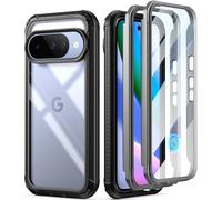 Poetic Guardian - Funda para Google Pixel 10/10 Pro 5G, protector de pantalla integrado [funciona con identificación de huellas dactilares], [2 marcos frontales] [carga inalámbrica] funda transparente