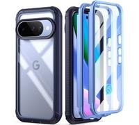 POETIC Guardian - Funda para Google Pixel 10/10 Pro 5G, protector de pantalla integrado [funciona con identificación de huellas dactilares], [2 marcos frontales] [carga inalámbrica] funda transparente
