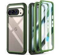 Poetic Guardian - Funda para Google Pixel 10 Pro XL 5G, protector de pantalla integrado [funciona con identificación de huellas dactilares], [2 marcos frontales] [carga inalámbrica] funda transparente