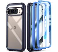 Poetic Guardian - Funda para Google Pixel 10 Pro XL 5G, protector de pantalla integrado [funciona con identificación de huellas dactilares], [2 marcos frontales] [carga inalámbrica] funda transparente