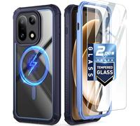 Poetic Guardian - Funda para OnePlus 15 5G, compatible con Magsafe, 2 protectores de pantalla de vidrio templado, funciona con identificación de huellas dactilares, funda transparente resistente a