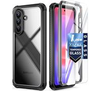 Poetic Guardian - Funda para Samsung Galaxy A37 5G, 20 pies de grado militar probada contra caídas, protector de pantalla de vidrio templado, híbrido de cuerpo completo a prueba de golpes con