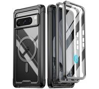 Poetic Guardian MagPro - Funda Compatible con Pixel 8 Pro 5G, [Compatible con MagSafe] Protector de Pantalla Integrado Que Funciona con identificación de Huellas Dactilares, Funda Transparente