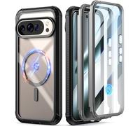 Poetic Guardian MagPro - Funda para Google Pixel 10 Pro XL 5G, compatible con MagSafe e identificación de huellas dactilares, 2 marcos frontales, cubierta transparente a prueba de golpes con protector