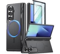 Poetic Revolution Flex - Funda para Galaxy Z Fold 7, soporte plegable oculto, protección de bisagra, compatible con MagSafe, funda de cuerpo completo a prueba de golpes con protector de pantalla