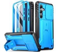 Poetic Revolution - Funda para Galaxy S24 FE 5G 2024, [Cubierta de cámara Deslizante], Protector de Pantalla Integrado Que Funciona con identificación de Huellas Dactilares, Funda Resistente a Prueba