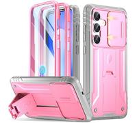 Poetic Revolution - Funda para Galaxy S25 FE 5G 2025, [cubierta de cámara deslizante], protector de pantalla integrado que funciona con identificación de huellas dactilares, funda resistente a prueba