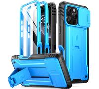 Poetic Revolution - Funda para iPhone 16 Pro MAX de 6.9 Pulgadas, [Cubierta de cámara Deslizante], Cuerpo Completo, Resistente a Prueba de Golpes, con Soporte y Protector de Pantalla Integrado, Color