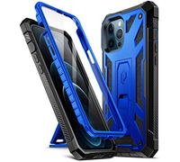 Poetic Spartan Funda para Apple iPhone 12 Pro MAX 6.7 Pulgada, Cubierta Protectora a Prueba de Golpes, Protector de visualización Integrado, Grado Militar Funda, Azúl Metálico