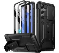 Poetic Spartan - Funda para Galaxy S25 de 6.2 Pulgadas, [Cubierta de cámara Deslizante] [Protector de Pantalla Funciona con identificación de Huellas Dactilares] Funda de teléfono S25 Resistente a