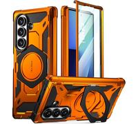 POETIC Spartan Funda para Galaxy Z Fold 7, [Protección de Bisagra][Anillo Magnético] Soporte Ajustable] [Protector de pantalla integrado] [Compatible con MagSafe] Funda robusta de cuerpo entero, color