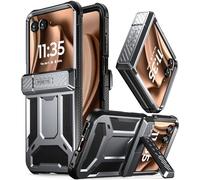Poetic Spartan - Funda para Motorola Moto RAZR 50 Ultra 2024, [función Atril] [protección de bisagra], Funda Protectora Resistente a Prueba de Golpes con Soporte, Metal metálico