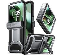 Poetic Spartan - Funda para Motorola Moto RAZR 60 Ultra 2025, con Soporte, protección de bisagra, Probada contra caídas de Grado Militar de 20 pies, Resistente a los Golpes, con Soporte, Metal