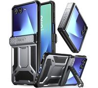 Poetic Spartan - Funda para Samsung Galaxy Z Flip 7, con soporte, protección de bisagra, probada contra caídas de grado militar de 20 pies, resistente a prueba de golpes, de cuerpo completo, para