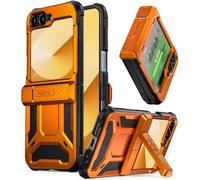 Poetic Spartan - Funda para Samsung Galaxy Z Flip 7 FE 5G (2025) y Galaxy Z Flip 6 5G (2024), función Atril, Protector de Pantalla Integrado, protección de bisagra, Probada contra caídas de 20 pies
