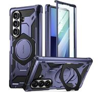 Poetic Spartan - Funda para Samsung Galaxy Z Fold 7, protección de bisagra, soporte ajustable de anillo magnético, protector de pantalla integrado, compatible con MagSafe, funda resistente de cuerpo
