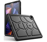 Poetic TurtleSkin - Funda de Silicona Resistente diseñada para iPad Pro 12.9 2021/2020/2018 5ª/4ª/3ª generación, Resistente a Prueba de Golpes, protección contra caídas para niños, Color Negro