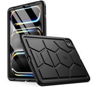 Poetic TurtleSkin - Funda para iPad Pro de 11 pulgadas 2024, resistente a los golpes, resistente a los golpes, resistente a los niños, protección contra caídas, funda de silicona, color negro