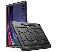 Poetic TurtleSkin - Funda para Samsung Galaxy Tab S9 (versión 2023) de 11 Pulgadas con Soporte para bolígrafo S, Resistente a los Golpes, Funda Protectora de Silicona para niños, Color Negro