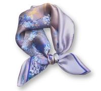 PoeticEHome Bufanda cuadrada pequeña de seda de morera de 21 x 21 pulgadas para mujer, paquete de regalo, Z1 - Lavanda morada, 21"x21" (53x53cm)