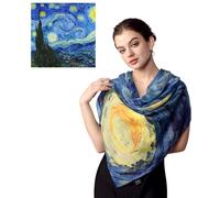 PoeticEHome Chal de Cachemir para Mujer 90x90 cm - Bufanda Cuadrado Artístico Ultra Ligero, Envoltura Regalo