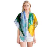 PoeticEHome Chal de Cachemir para Mujer 90x90 cm - Bufanda Cuadrado Artístico Ultra Ligero, Envoltura Regalo