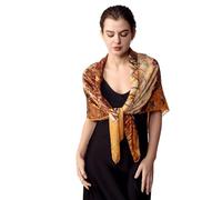 PoeticEHome Chal de Cachemir para Mujer 90x90 cm - Bufanda Cuadrado Artístico Ultra Ligero, Envoltura Regalo