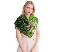 PoeticEHome Chal de Cachemir para Mujer 90x90 cm - Bufanda Cuadrado Artístico Ultra Ligero, Envoltura Regalo