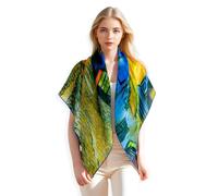 PoeticEHome Chal de Cachemir para Mujer 90x90 cm - Bufanda Cuadrado Artístico Ultra Ligero, Envoltura Regalo