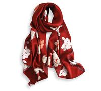 PoeticEHome Pañuelo Largo de Seda 100% Mulberry 170x53cm - Chal Suave y Ligero para Mujer, Ideal para Cuello, Cabello y Cabeza - Caja de Regalo