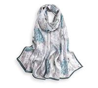 PoeticEHome Pañuelo Largo de Seda 100% Mulberry 170x53cm - Chal Suave y Ligero para Mujer, Ideal para Cuello, Cabello y Cabeza - Caja de Regalo