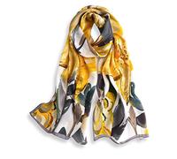 PoeticEHome Pañuelo Largo de Seda 100% Mulberry 170x53cm - Chal Suave y Ligero para Mujer, Ideal para Cuello, Cabello y Cabeza - Caja de Regalo