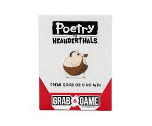 Poetry for Neanderthals Grab and Game: By EK, 2-4 Players, Ages 7+ | Be a Neanderthal poet! Give one-syllable clues/phrases so friends guess the word in this compact, travel-friendly word game.