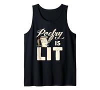 Poetry Is Lit Poeta Escritor Bookish Literario Humor Cita Camiseta sin Mangas