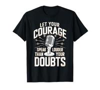 Poetry Slam Deja Que tu Coraje hable más Fuerte Slam Poesía Camiseta