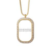 Poetry What You See Is Shadow - Collar con colgante de diamantes de cristal dorado