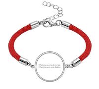 Poetry What You See is Shadow - Pulsera de cuerda roja hecha a mano