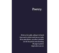 Poetry Writing Book: A blank, wide-lined journal to create poems in. 120 pages.