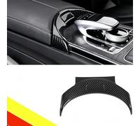 POETRYXIAO Consola central, reposabrazos, caja de almacenamiento de fibra de carbono, cubierta de botón para Mercedes Clase C W205/GLC X253/AMG modelos 2015-2020, para consola central, reposabrazos,