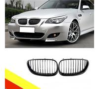 POETRYXIAO Rejilla de radiador Kidney Sport Black Gloss Single Bridge para BMW Serie 5 E60 E61 M5 2003-2009, adecuada para tuning BMW